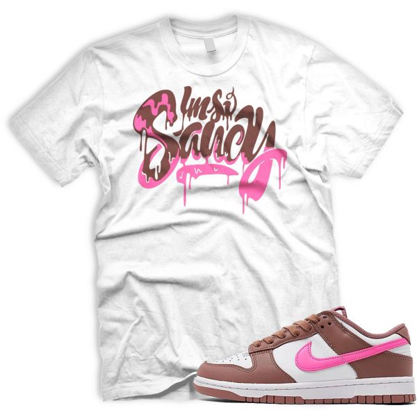 SAUCY T Shirt To Match Retro Dunk Smokey Mauve Playful Pink White Brown Low Jezsport.com