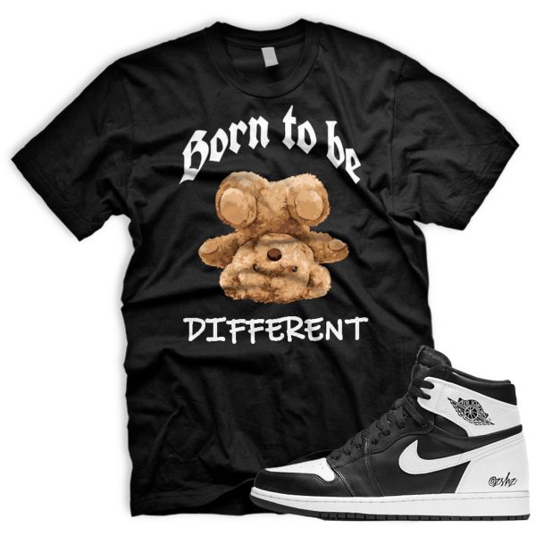 DFFRNT T Shirt To Match Air J 1 Reverse Panda OG Low Black White Jezsport.com