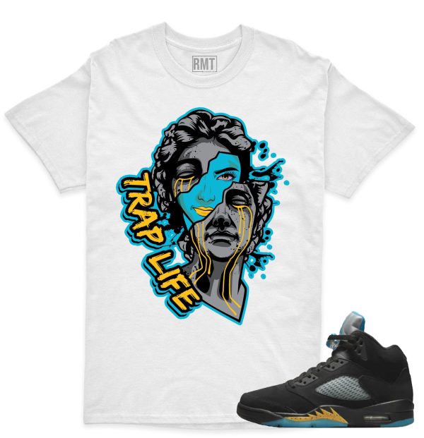 Aqua 5s Matching Shirts Trap Life Tee to match Jordan 5 Aqua Jezsport.com