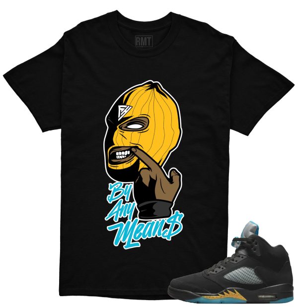 Jordan 5 Aqua shirts By Any Means Tee to match 5s Aqua Jezsport.com