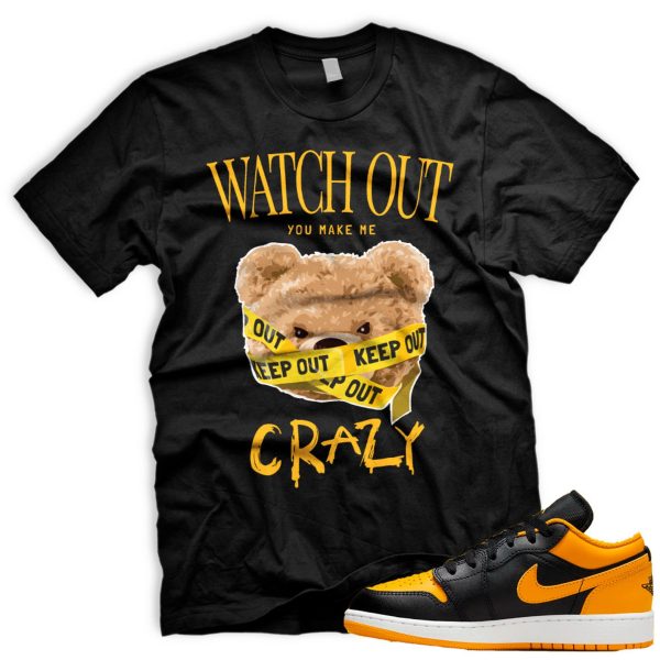 CRAZY T Shirt To Match AJ1 Low Ochre Yellow Black Sail White 1 Retro High OG Jezsport.com