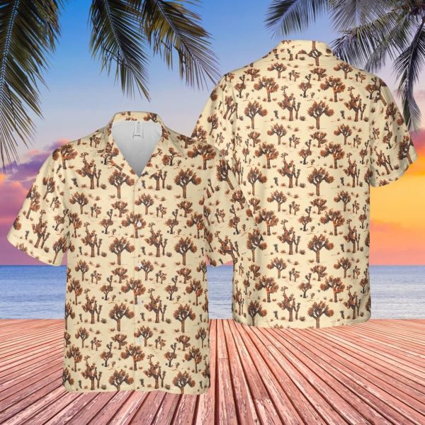 Joshua Tree Desert Yucca Pattern Pocket Hawaiian Shirt, Summer For Men and Women Jezsport.com