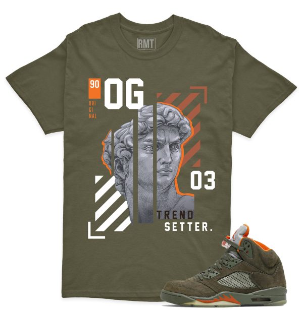 Jordan 5 Olive Unisex T-Shirt, Trend Setter Tee To Match 5s Olive Green Jezsport.com