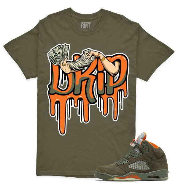 Jordan 5 Olive Unisex T-Shirt, Drip Tee To Match 5s Olive Green Jezsport.com