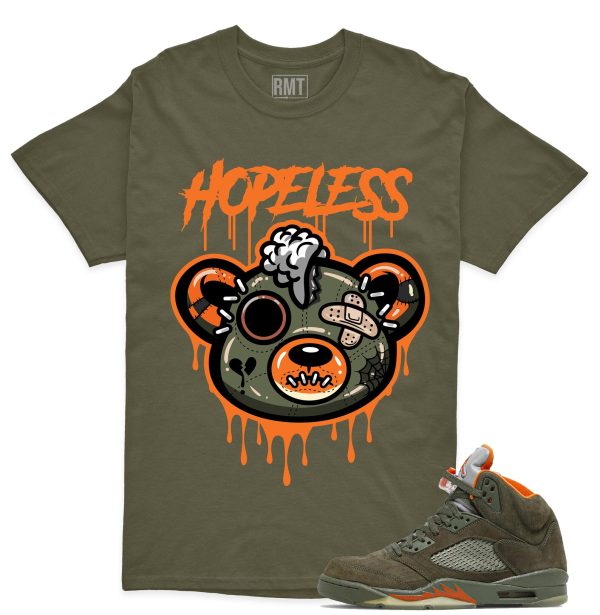 Jordan 5 Olive Unisex T-Shirt, Hope less Tee To Match 5s Olive Green Jezsport.com