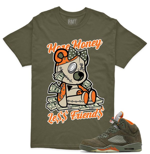 Jordan 5 Olive Unisex T-Shirt, More Money Tee To Match 5s Olive Green Jezsport.com