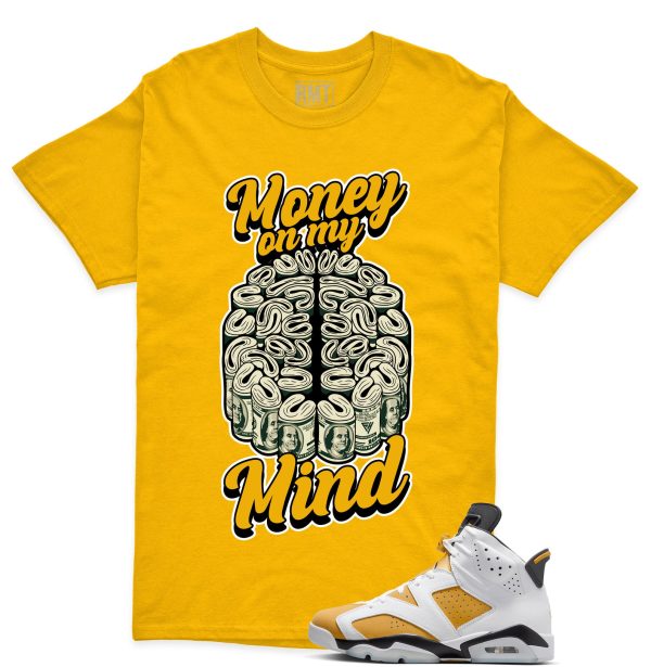 Jordan 6 Yellow Ochre Matching Shirts, Money Tee Match Yellow Ochre 6s Jezsport.com