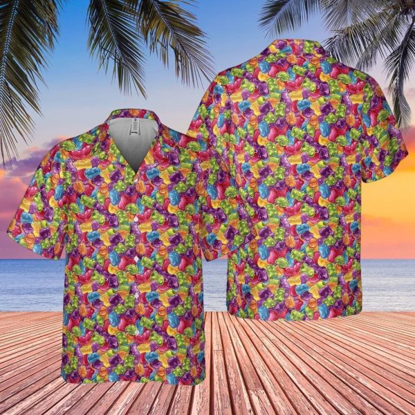 Rainbow Gummy Jelly Candy Hawaiian Shirt, Summer For Men and Women Jezsport.com