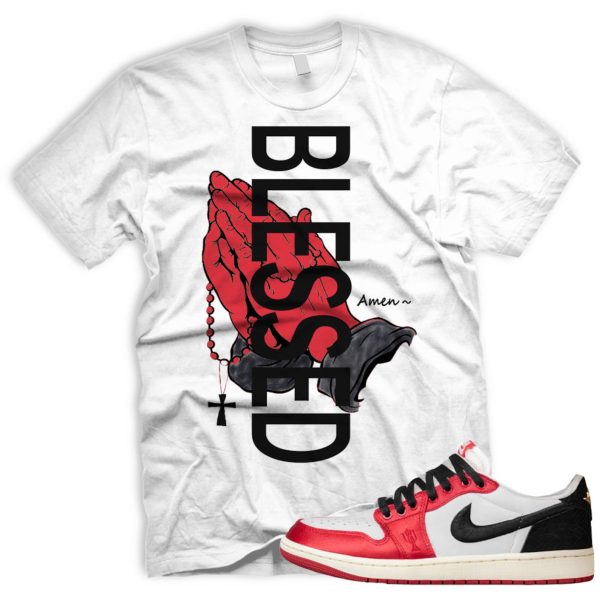 BLESSED HANDS T Shirt To Match Air J 1 Retro Low Rookie Card Away Trophy SB Og Jezsport.com