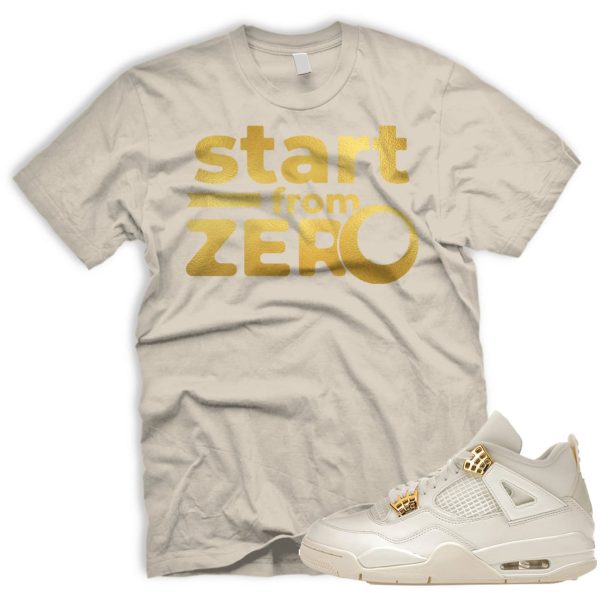 FROM ZERO T Shirt To Match Air J 4 WMNS Metallic Gold Sail Black Jezsport.com