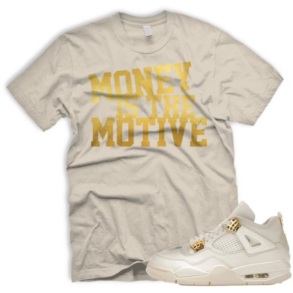 MONEY T Shirt To Match Air J 4 WMNS Metallic Gold Sail Black Jezsport.com