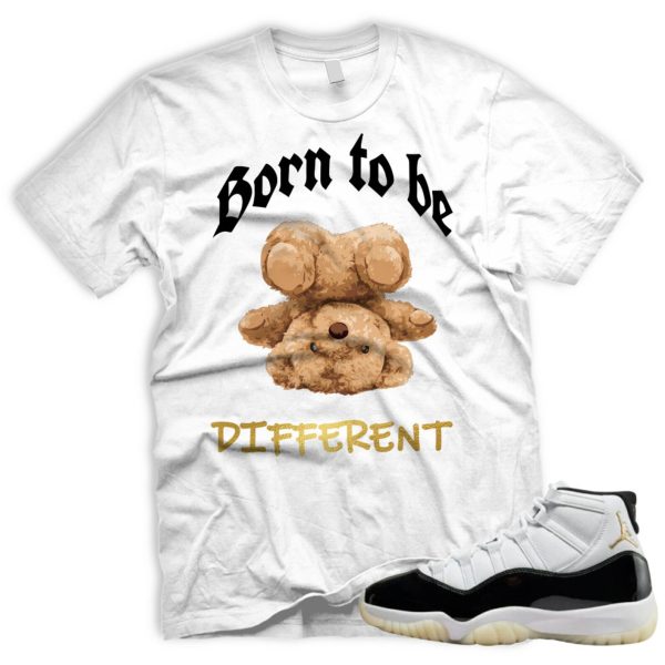 BORN DIFFERENT T-Shirt Match Air J 11 Gratitude DMP Retro White Black Metallic Gold 2023 Jezsport.com