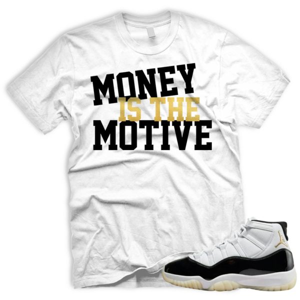 MONEY T Air J 11 Gratitude DMP Retro White Black Metallic Gold 2023 Jezsport.com