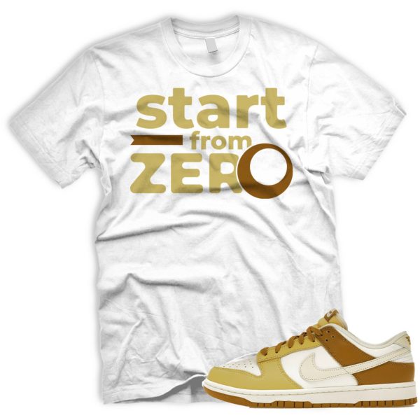 FROM ZERO T Dunk Low SB Wmns Bronzine Saturn Gold Sail Coconut Milk Tshirt Match Sneaker Jezsport.com