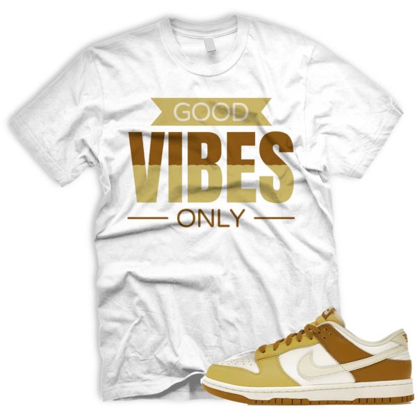 GOODVIBES T-shirt Match Dunk Low SB Wmns Bronzine Saturn Gold Sail Coconut Milk Jezsport.com