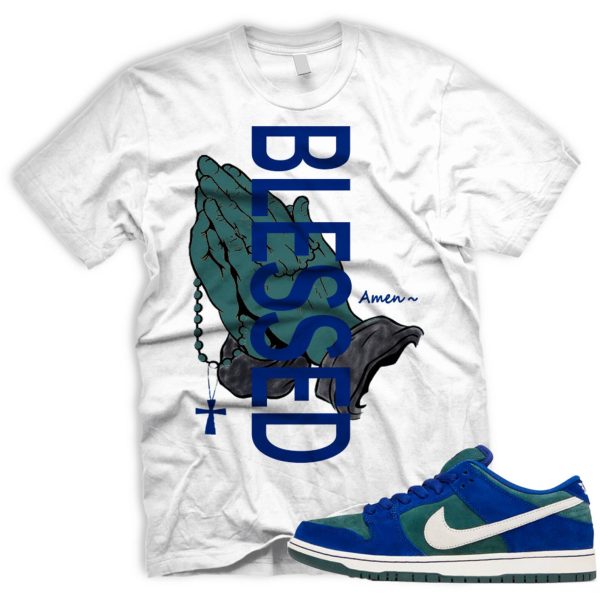 BLESSEDHANDS T SB Dunk Low Deep Royal Blue Vintage Green Sail Jezsport.com