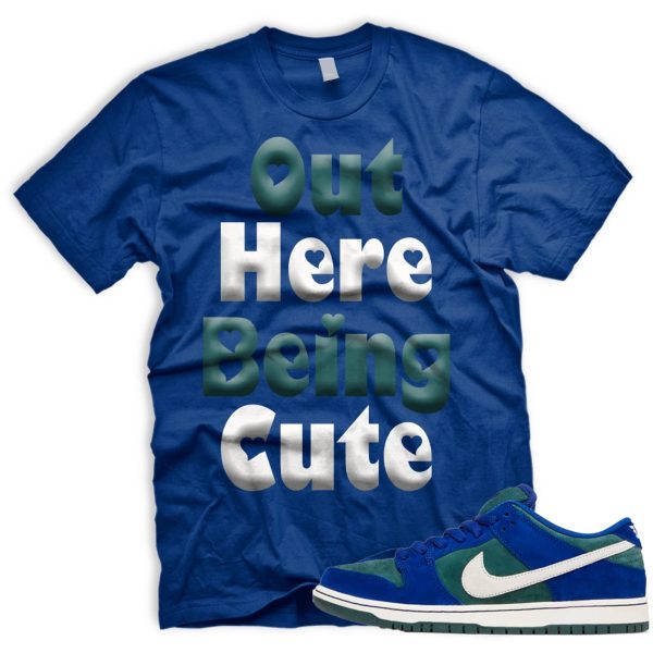 CUTE T SB Dunk Low Deep Royal Blue Vintage Green Sail Jezsport.com