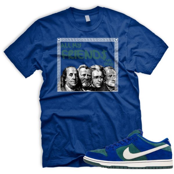 FRNDS T SB Dunk Low Deep Royal Blue Vintage Green Sail Jezsport.com