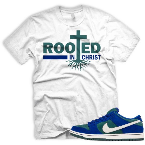 ROOTED T SB Dunk Low Deep Royal Blue Vintage Green Sail Jezsport.com