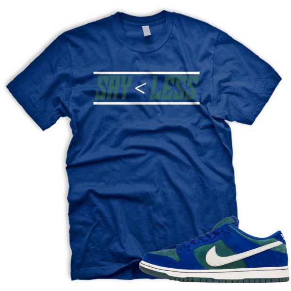 LESS T SB Dunk Low Deep Royal Blue Vintage Green Sail Jezsport.com