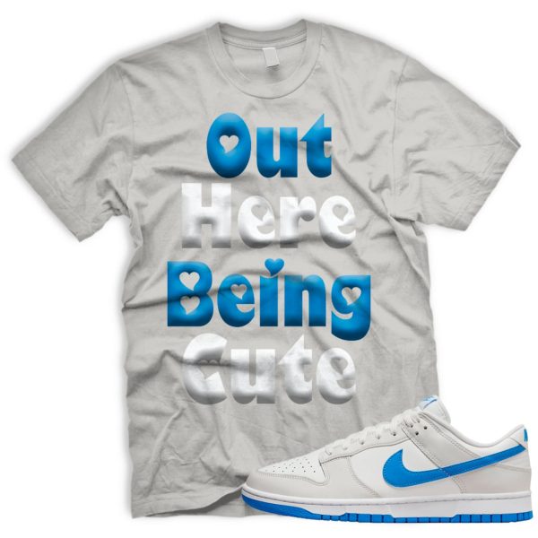 CUTE T-shirt Match SB Dunk Low Photo Blue Summit White Platinum Tint Jezsport.com