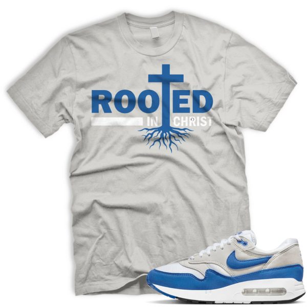 ROOTED T-Shirt Match Air Max 86 OG Big Bubble Royal Blue Neutral Grey Black Jezsport.com