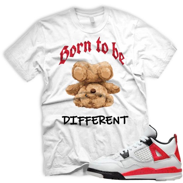 BORN DIFF Tshirt Match AIR J 4 Retro Red Cement Fire Red Neutral Grey Black White Jezsport.com