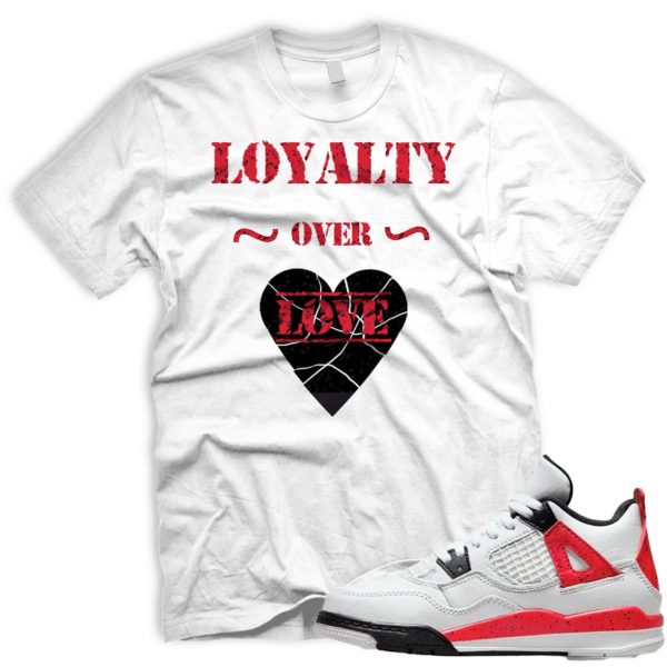 LOVERL Tshirt Match AIR J 4 Retro Red Cement Fire Red Neutral Grey Black White Jezsport.com