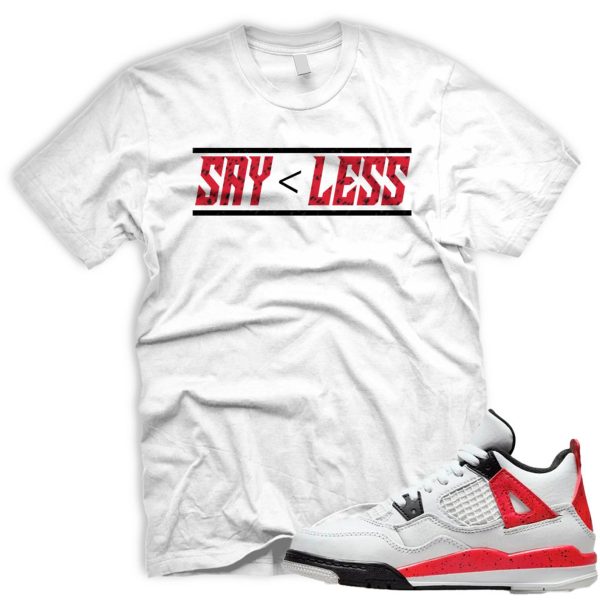 LESS Tshirt Match AIR J 4 Retro Red Cement Fire Red Neutral Grey Black White Jezsport.com