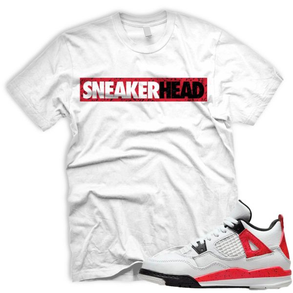 SNHD Tshirt Match AIR J 4 Retro Red Cement Fire Red Neutral Grey Black White Jezsport.com