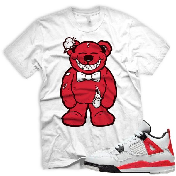 TED Tshirt Match AIR J 4 Retro Red Cement Fire Red Neutral Grey Black White Jezsport.com