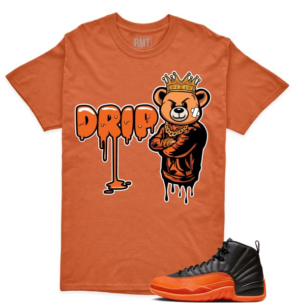 Jordan 12 Brilliant Orange Unisex T-Shirt, Drip Tee To Match Sneaker Jezsport.com