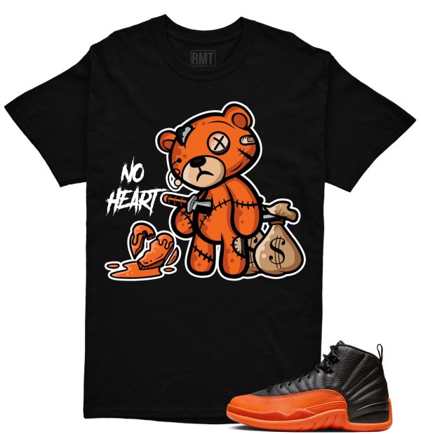 Jordan 12 Brilliant Orange Unisex T-Shirt, No Heart Tee To Match Sneaker Jezsport.com