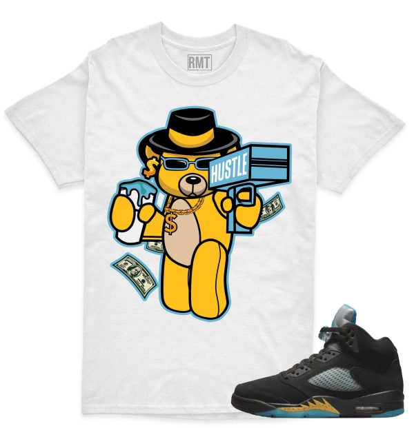 Aqua 5s Matching Shirts Teddy Bear Tee to match Jordan 5 Aqua Jezsport.com