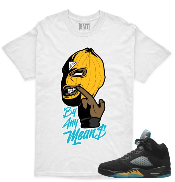 Jordan 5 Aqua shirts By Any Means Tee to match 5s Aqua Jezsport.com