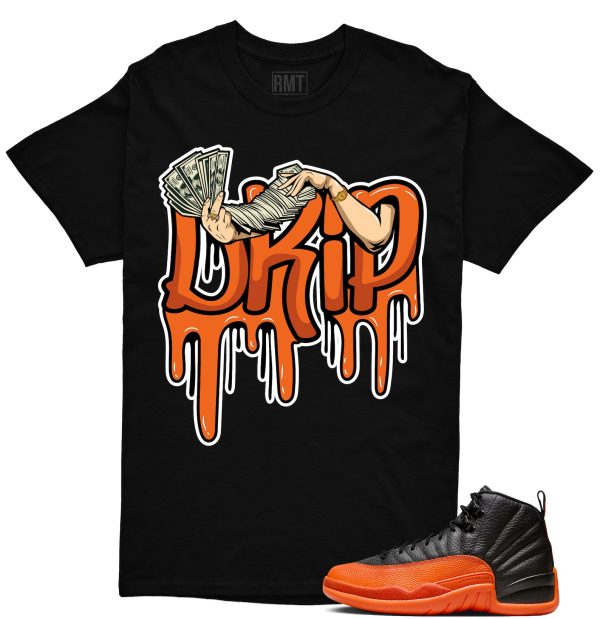 Jordan 12 Brilliant Orange Unisex T-Shirt, Drip Tee To Match Sneaker Jezsport.com