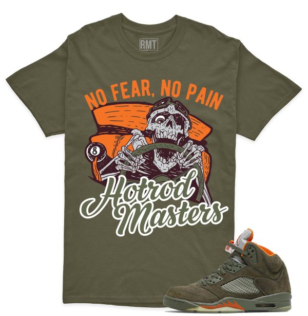 Jordan 5 Olive Unisex T-Shirt, No Pain Tee To Match 5s Olive Green Jezsport.com