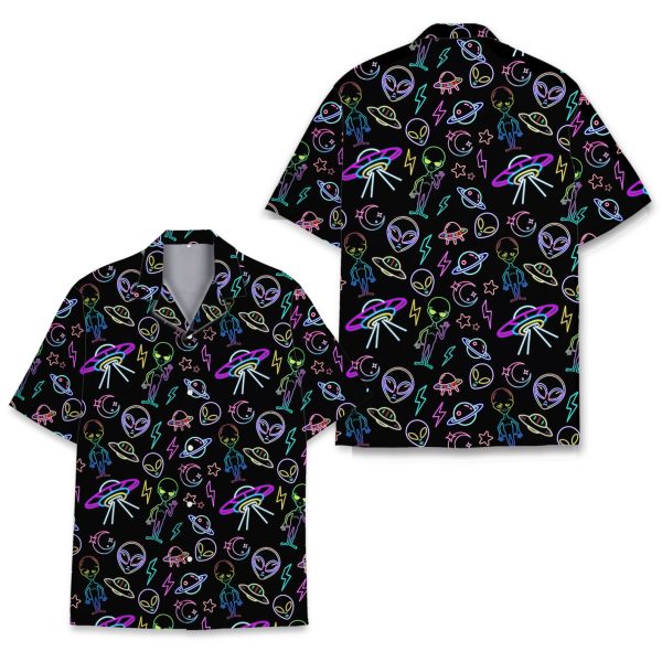 Neon Alien Hawaiian Shirt, Summer For Men and Women Jezsport.com