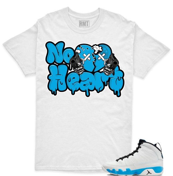 Jordan 9 Powder Blue Matching Shirts, No Heart Tee Match Jordan 9 Powder Blue Jezsport.com