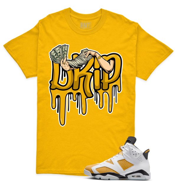 Jordan 6 Yellow Ochre Matching Shirts, Drip Tee Match Yellow Ochre 6s Jezsport.com