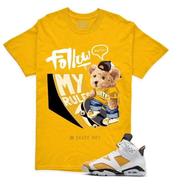 Jordan 6 Yellow Ochre Matching Shirts, Skate Boy Tee Match Yellow Ochre 6s Jezsport.com