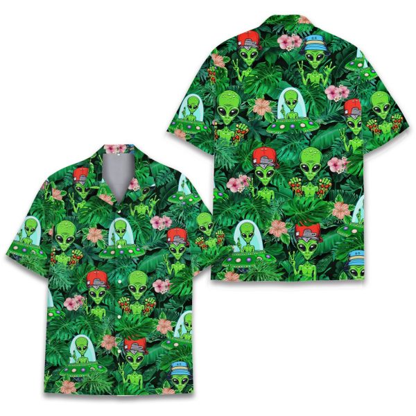 Tropical Alien Hawaiian Shirt, Summer For Men and Women Jezsport.com