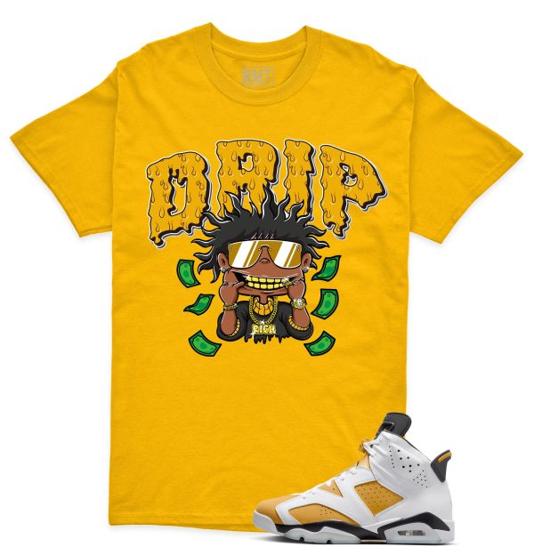 Jordan 6 Yellow Ochre Matching Shirts, Drip Tee Match Yellow Ochre 6s Jezsport.com