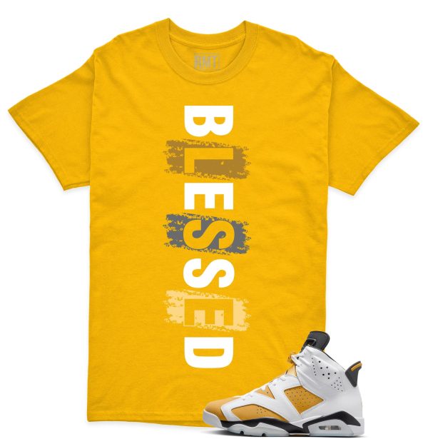 Jordan 6 Yellow Ochre Matching Shirts, Blessed Tee Match Yellow Ochre 6s Jezsport.com