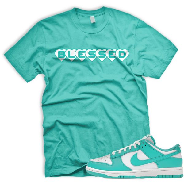 BLSSDHEARTS Dunk Low Clear Jade White T-Shirt Match Sneaker Jezsport.com