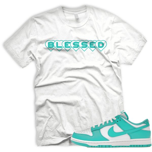 BLSSDHEARTS Dunk Low Clear Jade White T-Shirt Match Sneaker Jezsport.com