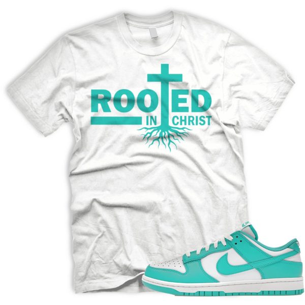 ROOTED Dunk Low Clear Jade White T-Shirt Match Sneaker Jezsport.com