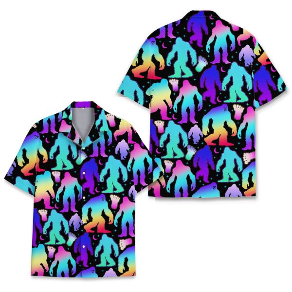 Neon Bigfoot Hawaiian Shirt, Summer For Men and Women Jezsport.com