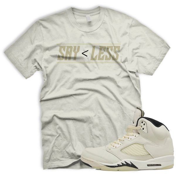 LESS Air J 5 Retro SE Sail Orewood Brown Black Coconut Milk, T-shirt Match Sneaker Jezsport.com