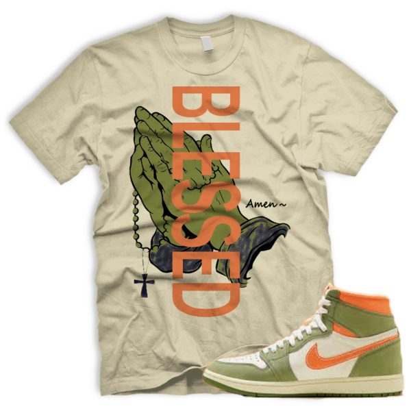 BLSSDHNDS Craft Celadon 1 High OG Sky J Light Olive Bright Mandarin Coconut Milk T Shirt Match Jezsport.com